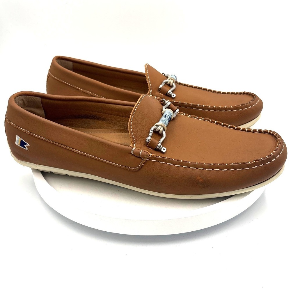 Riomar Admiral Tan Leather Driving Loafers Mens 11.5 EU 45 Made in Portugal